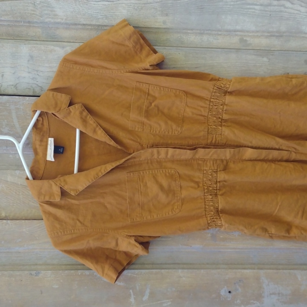 Goldenrod Linen Romper